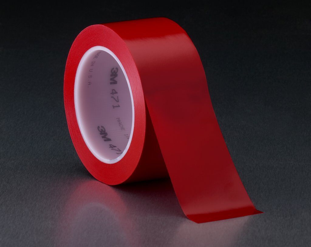 Electrical Tapes 3M 471-3/4X36-RED Vinyl Tape 471 in Red (3/4 Inch x 36 Yards x 5.2 mil)