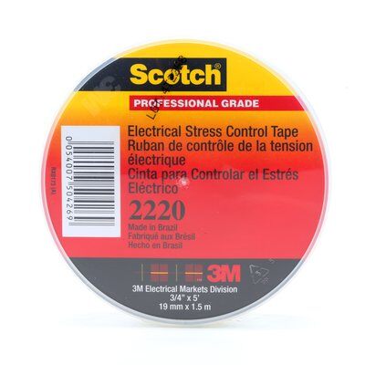 Electrical Tapes 3M 2220-3/4X15 Electrical Stress Control Tape 2220 in Grey (30 mil x 3/4 Inch x 15 ft)