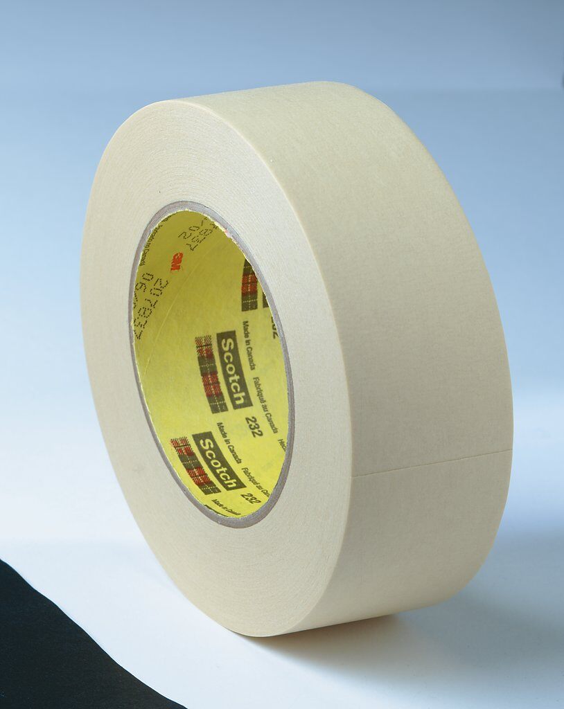 Masking Tapes 3M 232-12X55 High Performance Masking Tape 232 Tan (1/2 Inch x 60 Yards)