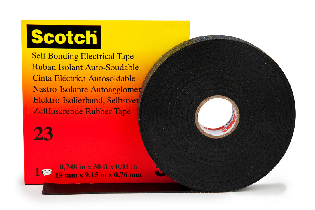 Splicing Tapes 3M 23-1-1/2X30 Rubber Splicing Tape 23 Black with Liner 30 mil (2 Inch x 30 ft)
