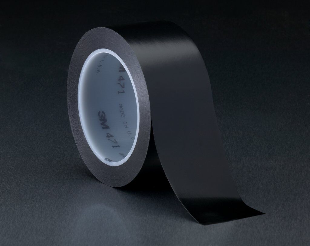 Electrical Tapes 3M 471-2X36-BLK Vinyl Tape 471 in Black (2 Inch x 36 Yards x 5.2 mil)