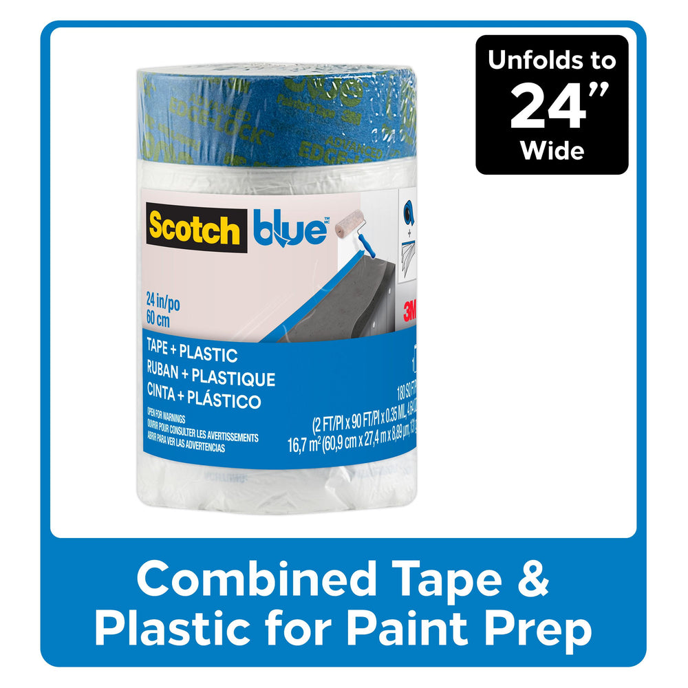 Painters Tapes 3M PT2093EL-24 Pre-Taped Painter's Plastic Refill PT2093EL-24 (24 Inch x 30 Yards)