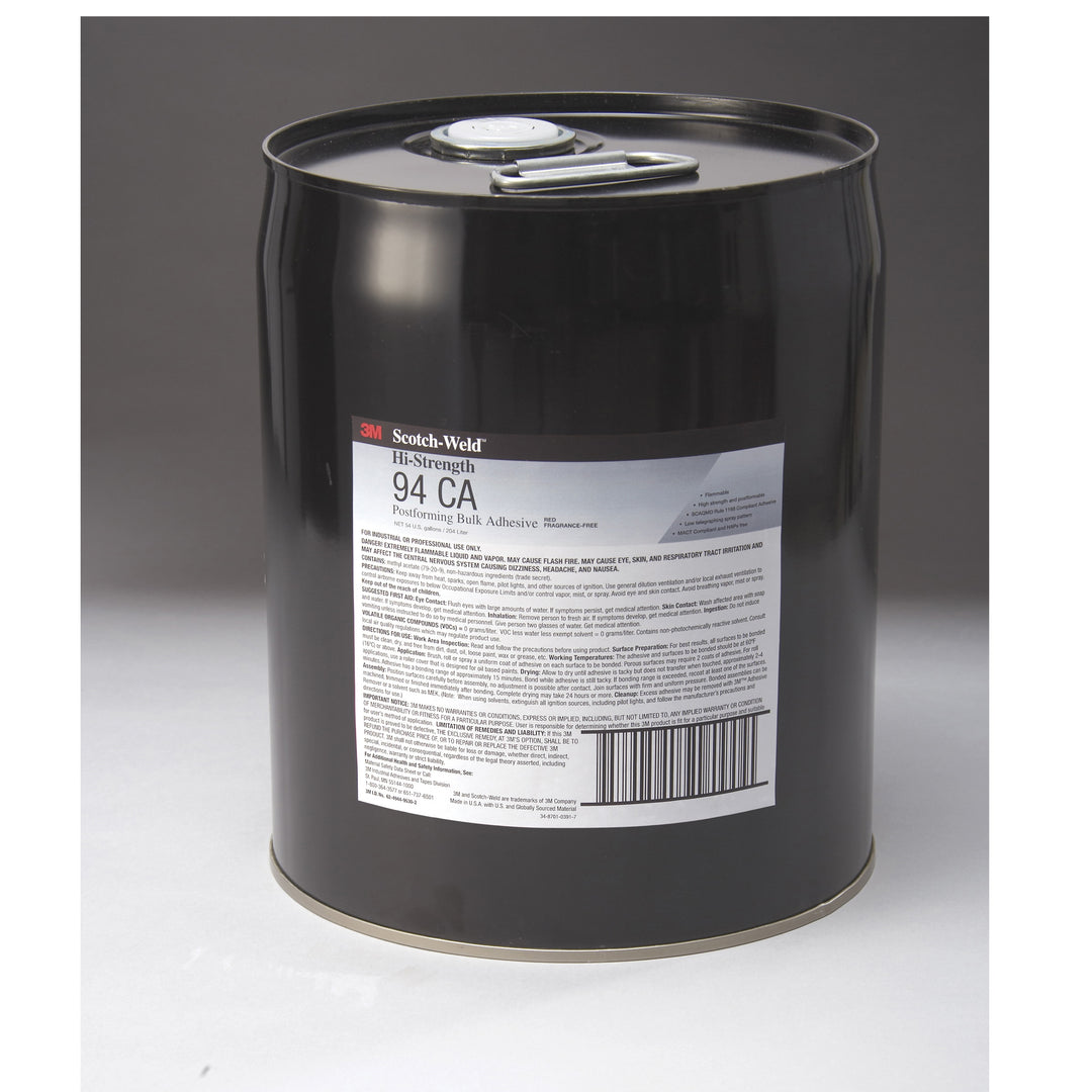 Postforming Adhesives 3M 94CA-54GAL-RED Hi-Strength Postforming Adhesive 94 CA Red Low VOC (54 Gallon) Drum