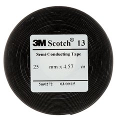 Electrical Tapes 3M 13-3/4X15 Electrical Semi-Conducting Tape 13 in Black (30 mil x 3/4 Inch x 15 ft)