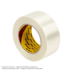 Filament Tapes 3M 7000137762 Bi-Directional Filament Tape 8959 Clear (52.75 Inch x 72.17 Yards)