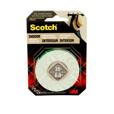 3M 7100246477 Scotch Indoor Double-Sided Mounting Tape 110S-ESF 1/2 in x 80 in (1.27 cm x 2.03 m) 3M 7100246477