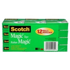 3M 810-12BX-CA Scotch Magic Tape 810-12BX-CA 3/4 in x 41.6 yd (19 mm x 38.1 m) boxed 3M 7000122941