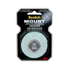 3M 110H-DC-EF Scotch-Mount Indoor Double-Sided Mounting Tape 110H-DC-EF White 0.5 in x 80 in (1.27 cm x 2 m) 1 Roll/Pack 3M 7100238515