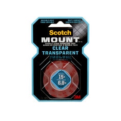3M 410H-DC-EF Scotch-Mount Double-Sided Mounting Tape 410H-DC-EF Clear 1 in x 60 in (2.54 cm x 1.52 m) 1 Roll/Pack 3M 7100238514