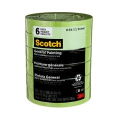 Painters Tapes 3M 2055PCW- 24CP General Painting Multi-Surface Painter's Tape 2055-24ER6 (0.94 Inch x 60.1 Yards) 6 rolls/pack